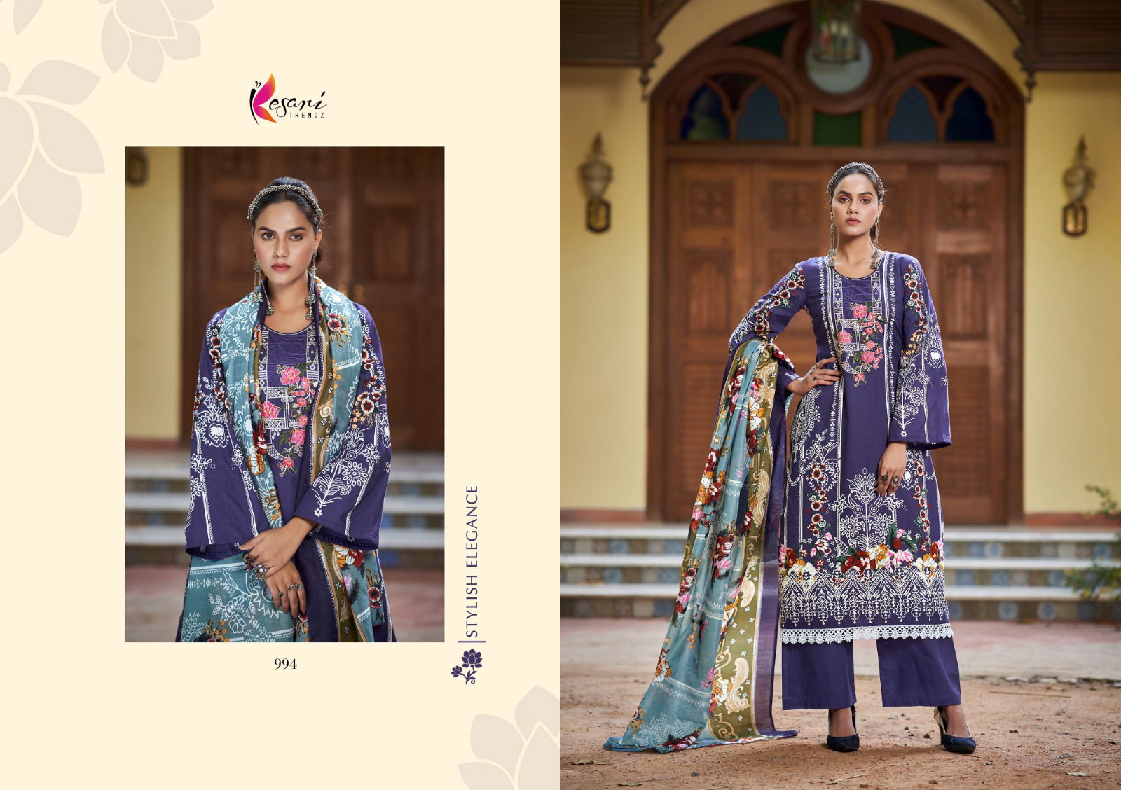 Kesari Casual Wear Wholesale Karachi Cotton Dress Material